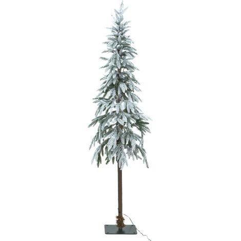 Large Snowy Woodland Pre-Lit 350 Led Christmas Tree - Plastic - L60 x W60 x H180 cm - White