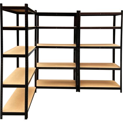 Heavy Duty Steel 5 Level Garage Shelf Metal Storage Adjustable Shelves Unit 3 PACKS (1/5)