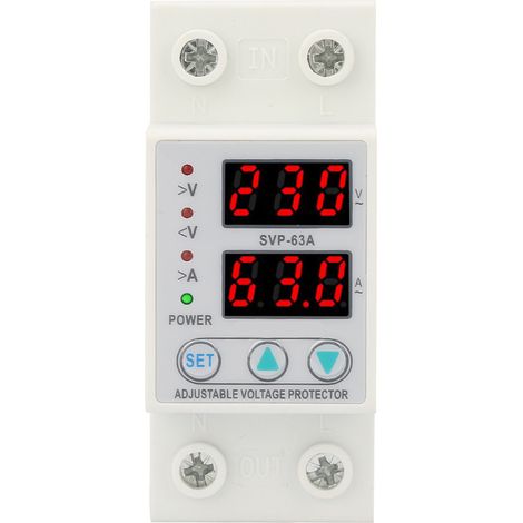 Doppelte LED-Anzeige, einphasig, einstellbare Spannung und Strombegrenzung, 230 V Wechselstrom, 63 A (1/5)