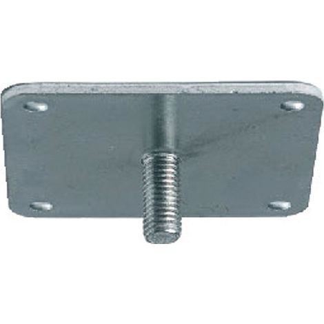 Format Möbelfuß-Befestigungsplatte 80x80mm mit Gewindestift M10 (1/2)