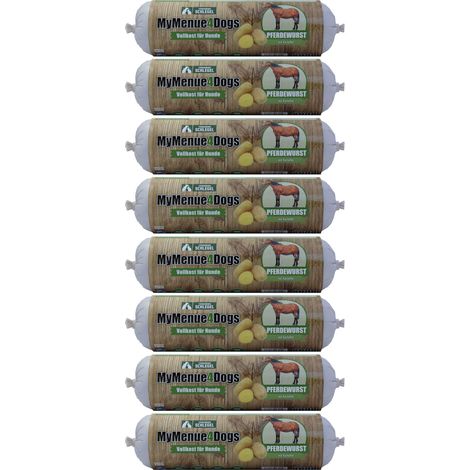 MyMenue4Dogs Hundefutter Pferdewurst - 8x 800g
