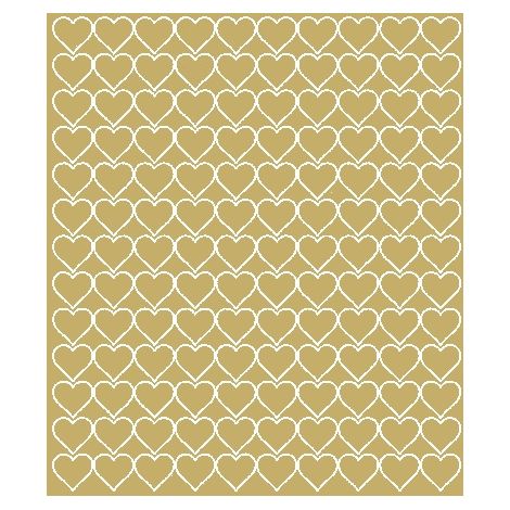 Adesivi a forma di cuore per San Valentino, 2 cm, 130 pezzi, oro lucido