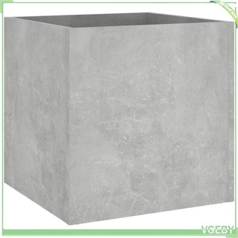 Jardinière - FAFEICY - 808796 - Gris béton - Bois d'ingénierie - 40x40x40 cm (1/5)