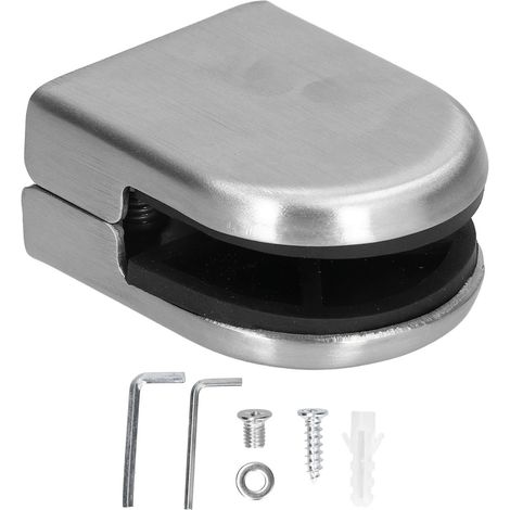 Support Pour Colonne En Verre - Fixation Sans Perçage - Clip À Bouche De Poisson En Acier Inoxydable 304 - Pour Salle De Bain Et Séparation En Verre - Par Pièce (1/5)