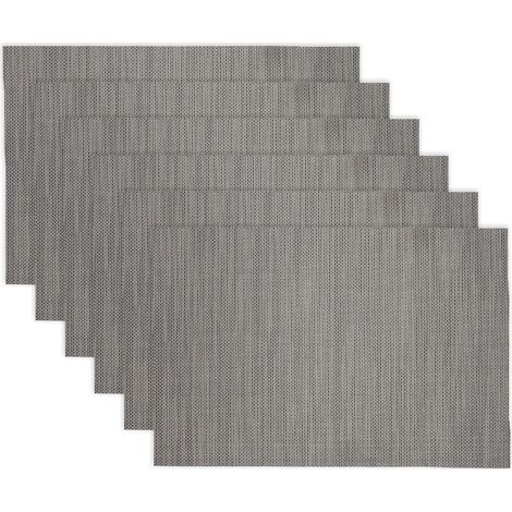 Lot de 6 sets de table, PVC antidérapant, résistant à la chaleur 85°C, vinyle lavable, pour salle à manger (1/5)