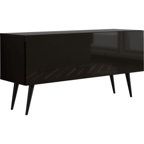 Mobile TV : Nero Opaco / Nero Lucido, gambe nere, 100 x 52 x 32 cm (1/5)