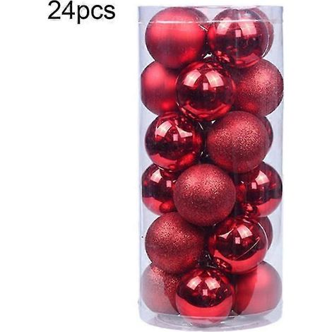 24 Weihnachtskugeln zum Aufhängen, ideal für Silvester, Hochzeiten, Partys und als Baumdekoration. (1/5)