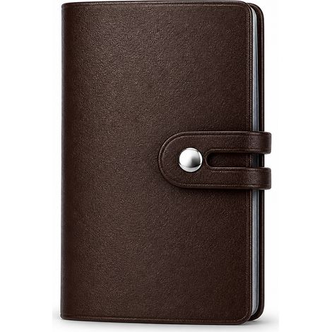 Porte Cartes Pliable en Similicuir pour Sac Marron Foncé (1/5)