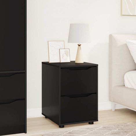 vidaXL Armoire de rangement Noir 40 x 48 x 57 cm Bois d'ingénierie (1/5)