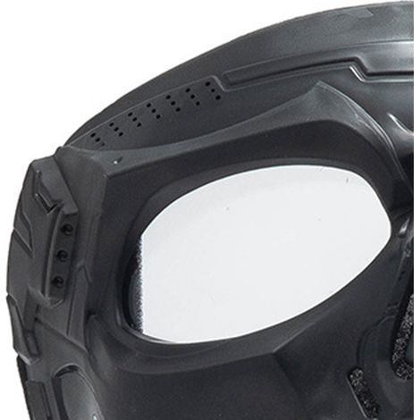 Masque de protection facial moto crâne, ABS et lentilles PC, visière anti-buée pour casque intégral (1/5)