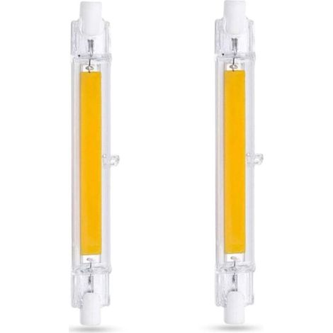 Ampoule LED R7S 118 mm 20 W blanc froid 6000 K, 2000 lm, non dimmable, ampoule LED COB mince R7S 118 mm pour lampe murale/sol, paquet de 2 (1/5)