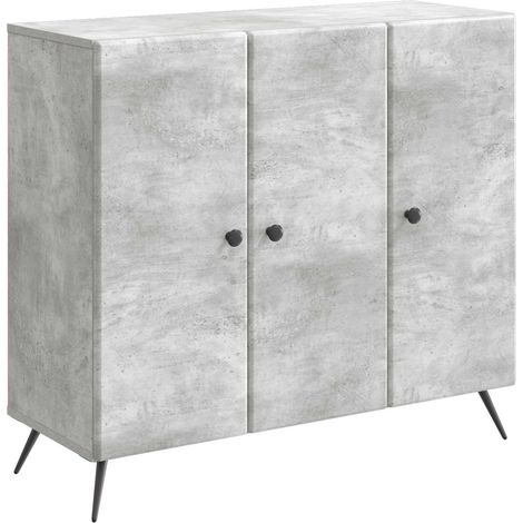 vidaXL  Sideboard  Concrete Grey 89 x 34.5 x 80 cm Engineered Wood