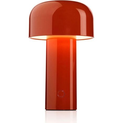 MINKUROW Lampada Da Tavolo Portatile A Led Con Sensore Touch, Faretto In Acrilico 3 Livelli Di Luminosità Design Fungo Fungo, Per Camera Da Letto Camera Da Letto Bar Cafe Rosso (1/5)