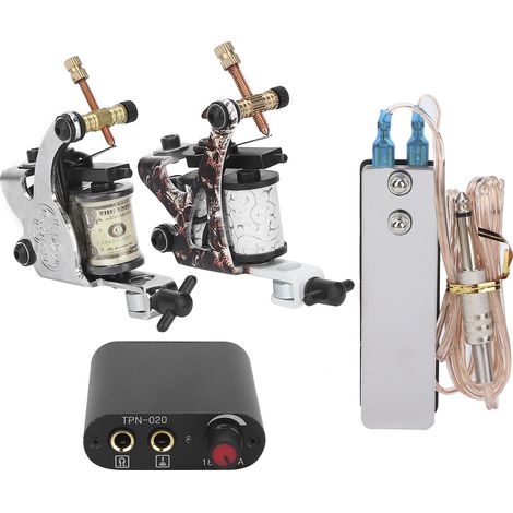 Kit de tatouage professionnel, machine à tatouer à bobine 3RL 5M1, aiguille de tatouage, kit d'entraînement et peau. (1/5)
