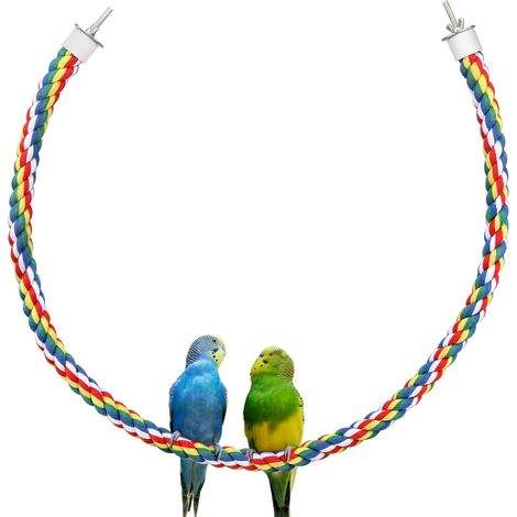 Rope Perch 105 cm Parakeet Climbing String for Cockatiel Lovebirds Small Medium Birds (1/5)