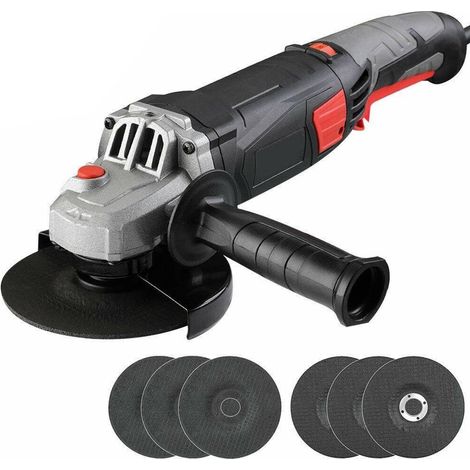 TRADE SHOP - Smerigliatrice Angolare 870w Flex Frullino 125mm Velocita Regolabile 6 Dischi - (1/5)
