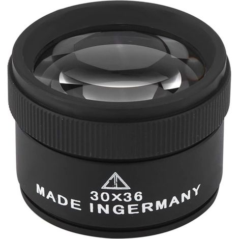 30-fache Vergrößerung für Schmuck, professionelle Münzlupe, optische Linse, tragbares Mini-Mikroskop aus Legierung, ideal zum Lesen in der Tasche, für den Schreibtisch, Briefmarken, Textilien, Kosmeti (1/4)