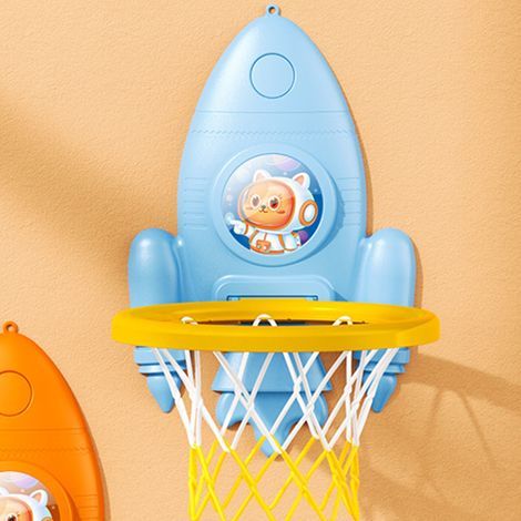 Rocket Basketball-Wurftrainer für Kinder, blaues faltbares Wurfset (1/5)