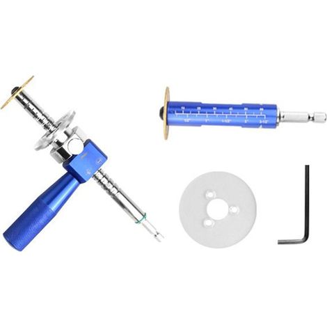 Coupeur de positionnement de tuyau intérieur 6-105 mm Kit de coupe interne réglable Tige de connexion 1/4" pour perceuse électrique rechargeable Bleu (1/5)