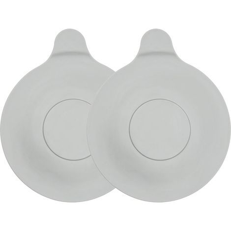 Bouchon de Vidange pour baignoire, douche, évier de cuisine et lavabo de salle de bain, Bouchon d'évier amovible, empêche l'eau de s'écouler, Ø 13 cm, pour trous d'écoulement jusqu'à 90 mm, 2 x gris (1/5)