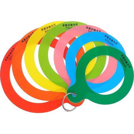 Leichter Messring aus Kunststoff für Obstdurchmesser, multifunktionales Werkzeug für Orangen und Pfirsiche, praktisches Instrument zur Messung der Fruchtgröße (1/5)