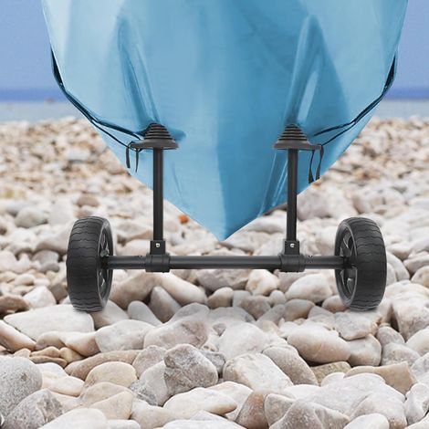 Kayak Cart Universal Kayak & Canoe Cart Adjustable Width 6-28cm Heavy Duty Kayak Carrier for Sand and Grass 45kg Load Capacity (1/5)