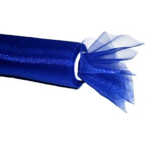 Organza decorativa 16 cm, 1 rotolo, blu
