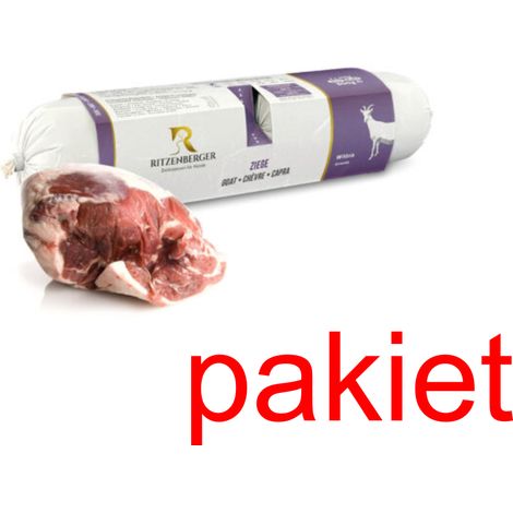 6 x Cabra con chirivía y membrillo  rollos dobles (2x400g)  comida húmeda para perros y gatos  Ritzenberger
