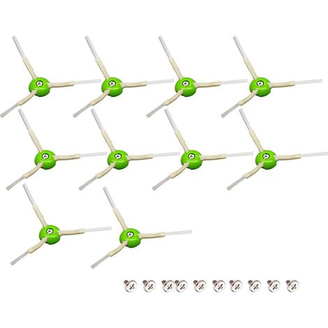 Spazzola laterale ricambio compatibile E&I Series I7 I7+ I3 I4 I6 I6+ I8 I8+ E5 E6 E7 vacuum, 10 pacco (1/4)