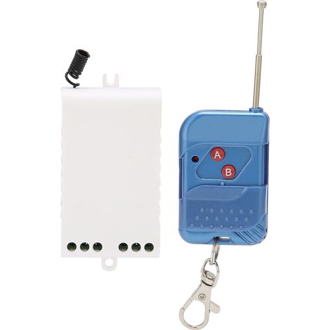 Interrupteur sans fil 10A avec télécommande, récepteur émetteur pour portail électrique et LED, kit de contrôle à distance (1/5)