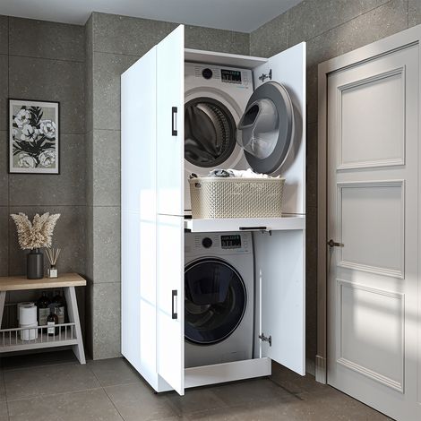 Roomart DORA-I Waschmaschinenschrank 70 cm, Weiß (1/5)