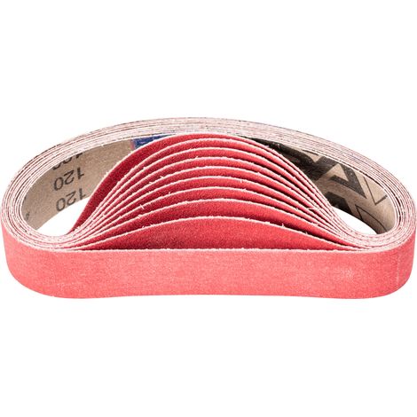 PFERD TOOLS Keramikkorn Schleifband BA 35x450mm CO-COOL120 für Edelstahl-Schliff mit Rohrbandschleifer 20 Stk (1/4)