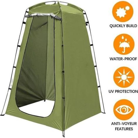 Tragbares Sofort-Duschzelt, Pop-Up-Duschzelt für Wohnmobile, Mobile Outdoor-Toilette/Badezimmer, Grün (1/5)