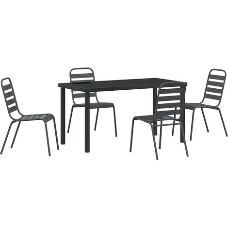 Maison Exclusive - Conjunto de Comedor de Jardín 5 pcs Antracita (1/5)