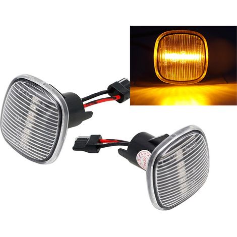 Kit Freccia Laterale a Led Side Marker Lente Trasparente Luce Arancione Per Audi A3 8L 1997-2003 A4 8D 1994-2001 OEM 185327812 (1/3)