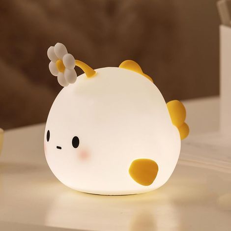 Veilleuse mignonne en forme de poisson de dessin animé pour chambres d'enfants, veilleuse LED souple en silicone sûre, idéale pour décorer les chambres d'enfants.