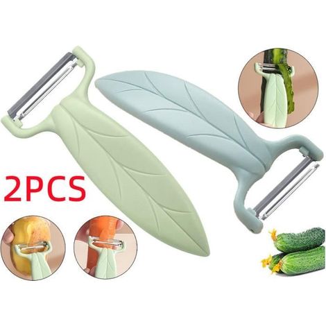 Éplucheur de légumes - Multifonctionnel - Acier inoxydable 420J2 - Antidérapant - Design ergonomique - 2 pièces (1/4)
