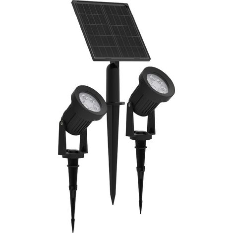 Kit 2 estacas jardín solar LED Thellar 3000K IP65