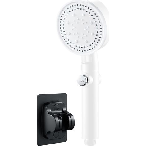 Douche À Main - Tête De Douche Pluie Avec 5 Modes De Pulvérisation - Compatible Faible Pression - Installation Rapide - Noir Mat - 1 Pièce (1/5)