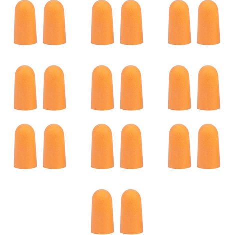 Ortviai Bouchons d’oreilles antibruit en forme de balle – 10 pièces, mousse polyuréthane orange, atténuation 29 dB