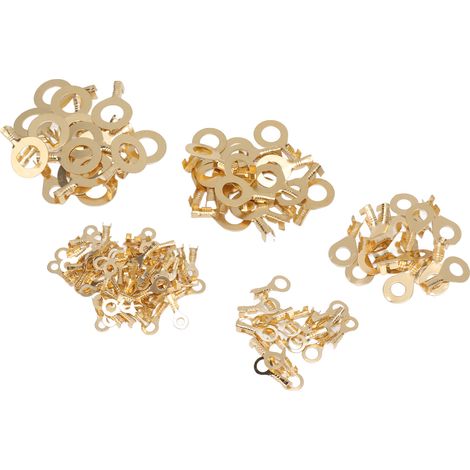 Lot de 150 cosse à œillet laiton bornes câble électrique coffret rangement M3 M4 M5 M6 M8 M10 (1/5)