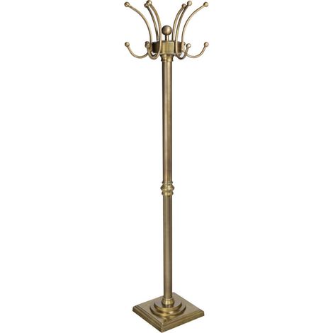 Porte manteau sur pied effet laiton antique - laiton antique (1/4)