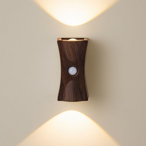 Applique murale magnétique rechargeable, LED, détecteur de mouvement, lampe de chevet pour chambre/hôtel, applique murale d'escalier sans fil pour intérieur, modèle à trois couleurs réglables. (1/3)