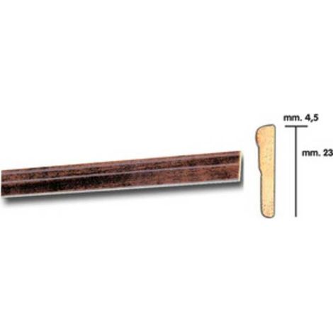 25 x CORNICE P/PARATI 4,5X23 BAROCCO 200 CM NOCE MANSONIA