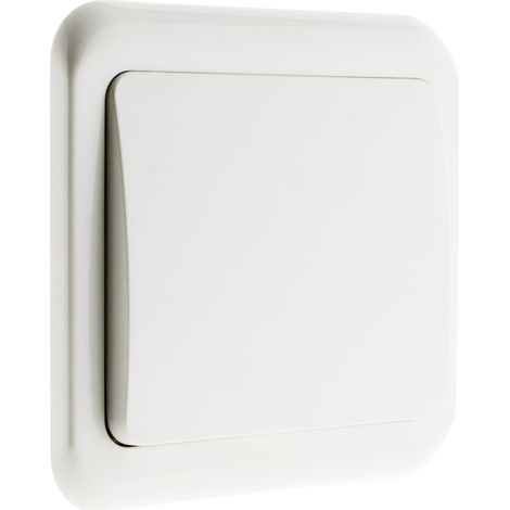 Zenitech – Interrupteur simple encastré blanc – Poussoir et va et vient complet – Plastique haute qualité – Compatible circuits domestiques