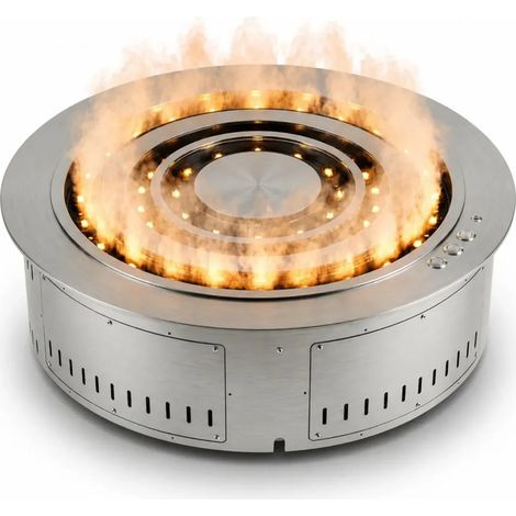 Camino a Vapore Acqueo 3D Elettrico Bruciatore Rotondo da Incasso APP (1/5)