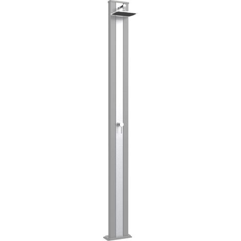 Doccia Solare da Esterno Giardino 30L Miscelatore Arkema Spring S Fascia Inox Sabbia