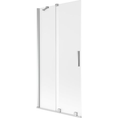 Mexen Velar mampara de ducha de 2 paneles deslizantes 95 x 150 cm, escarchado, cromo - 896-095-000-31-01 (1/2)