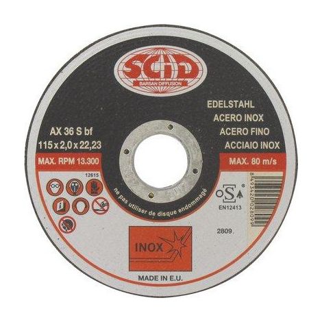 Disque à Tronçonner Inox Performance Inox 115mm - Scid (1/2)