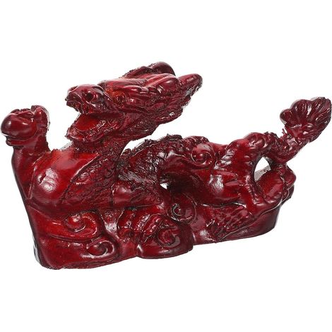 Dragon Bois Rouge D coration Bureau Feng Shui Chinoise (1/5)